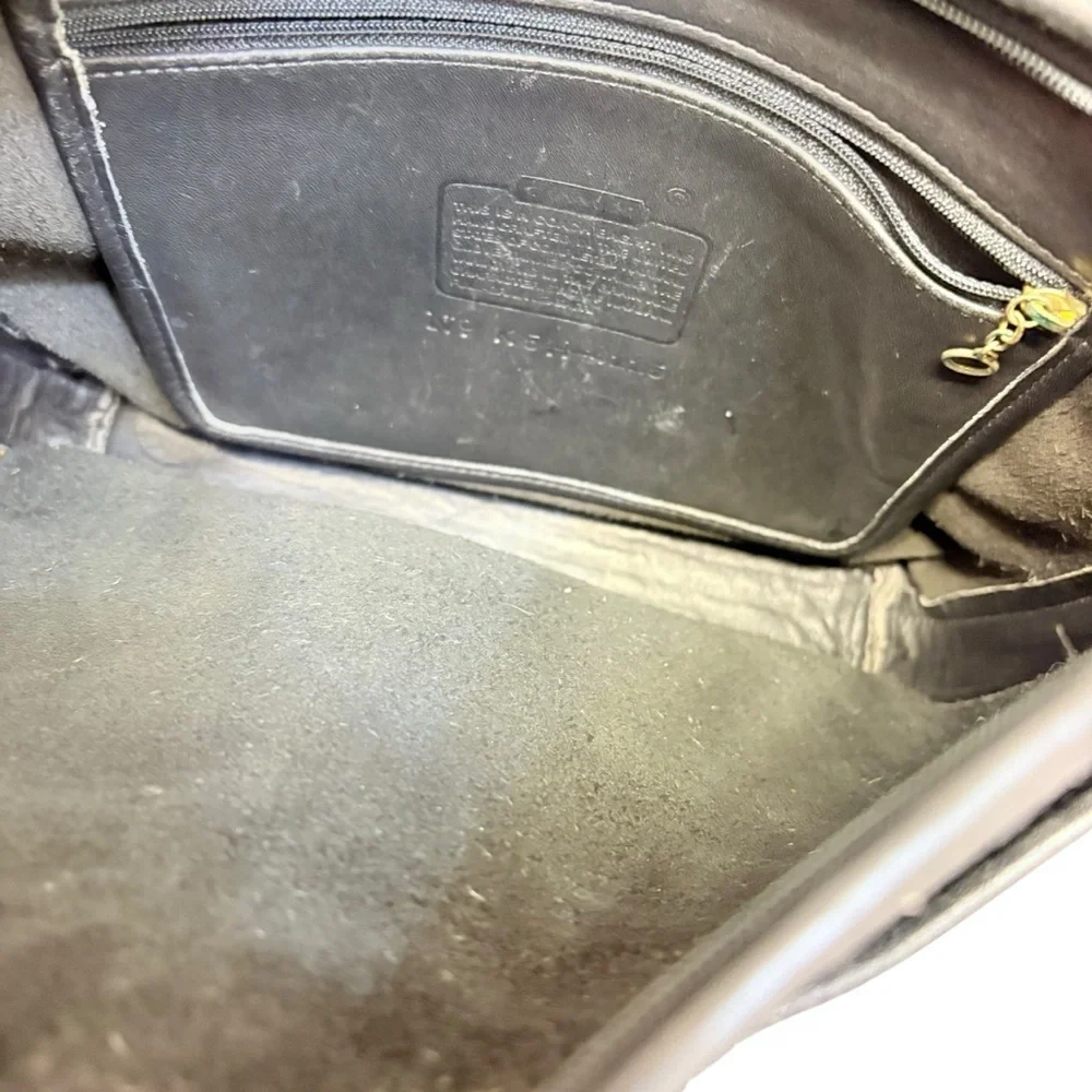 Coach 4115 vintage black leather Whitney bag
